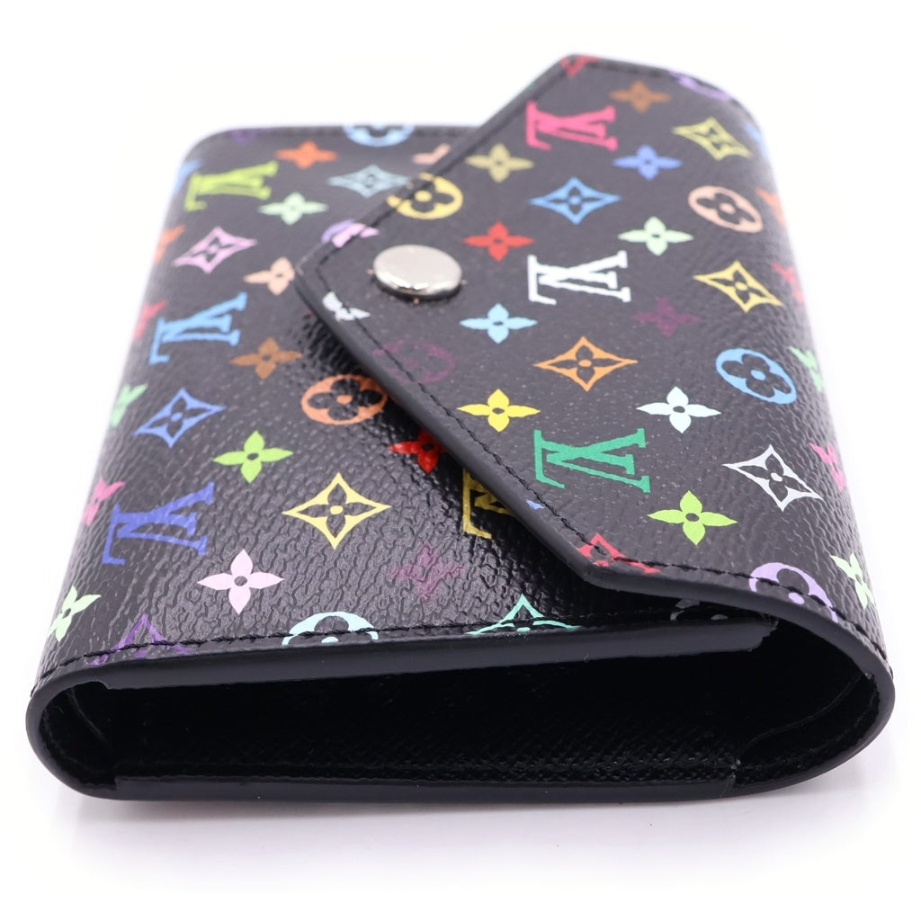 LOUIS VUITTON(ルイヴィトン) モノグラムマルチカラー ポルトフォイユヴィクトリーヌ コンパクトウォレット 三つ折り財布 ブラック M14163 シルバー金具