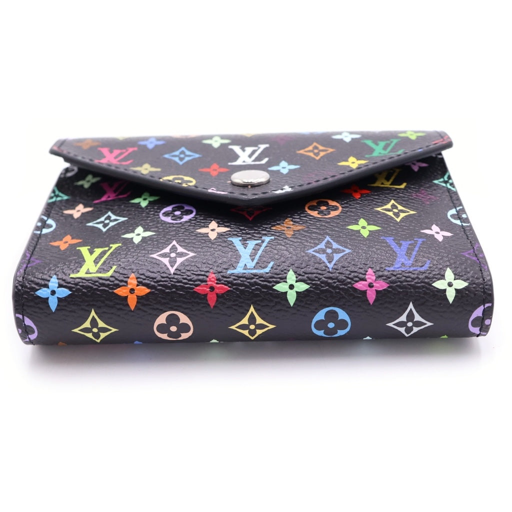 LOUIS VUITTON(ルイヴィトン) モノグラムマルチカラー ポルトフォイユヴィクトリーヌ コンパクトウォレット 三つ折り財布 ブラック M14163 シルバー金具