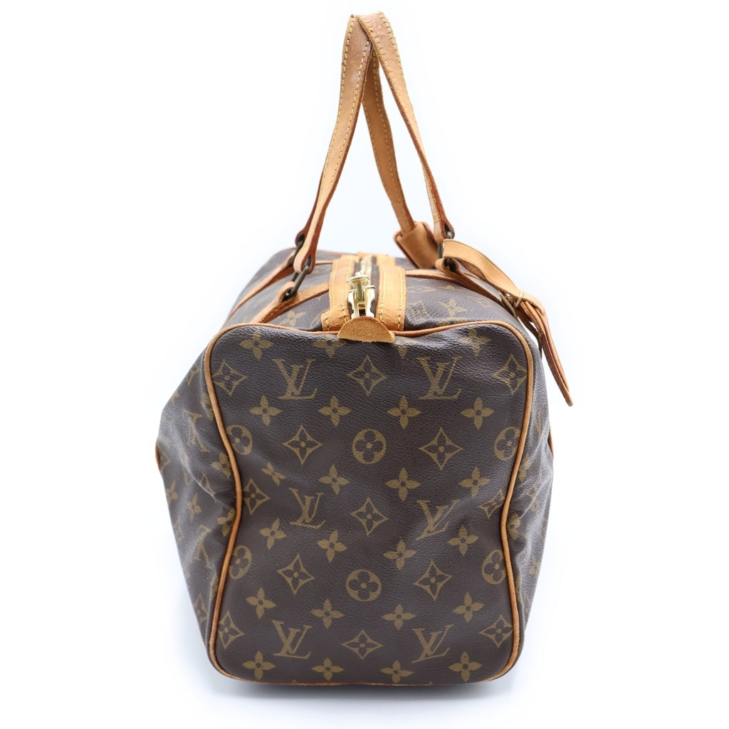 LOUIS VUITTON(ルイヴィトン) モノグラム サックスプール35 ハンドバッグ ボストンバッグ ブラウン レザー×PVC M41626 ゴールド金具 レディース