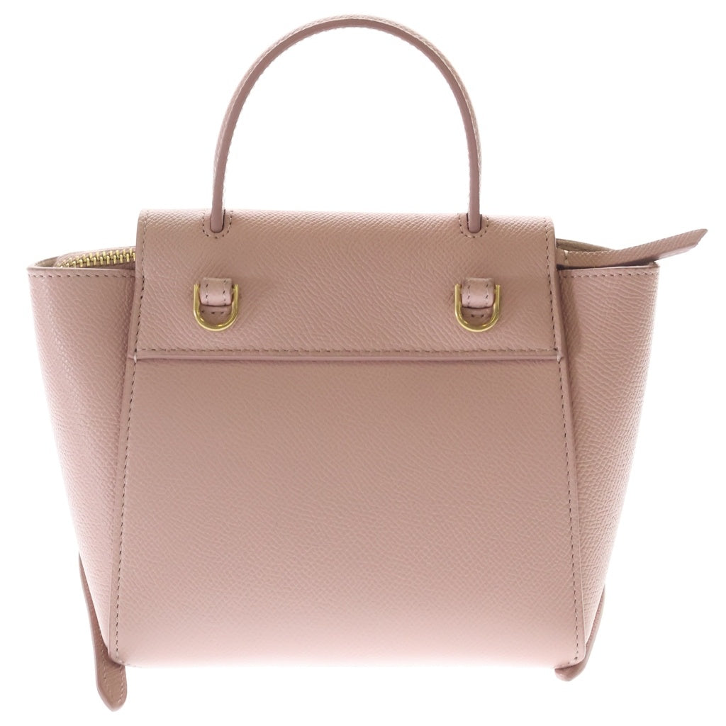 CELINE(セリーヌ) ベルトバッグ ピコ 2WAYバッグ ハンドバッグ ショルダーバッグ ミニバッグ ピンク レザー ゴールド金具 レディース