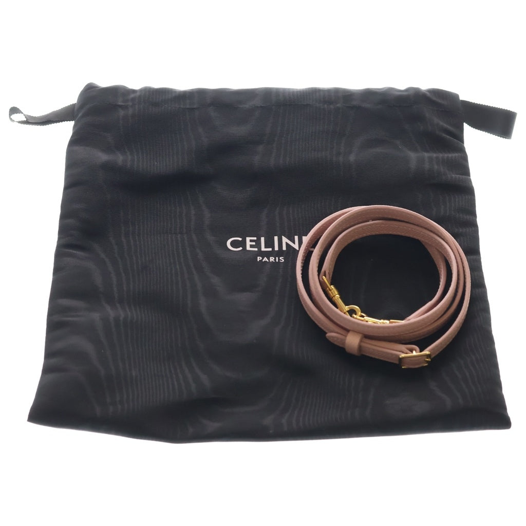CELINE(セリーヌ) ベルトバッグ ピコ 2WAYバッグ ハンドバッグ ショルダーバッグ ミニバッグ ピンク レザー ゴールド金具 レディース