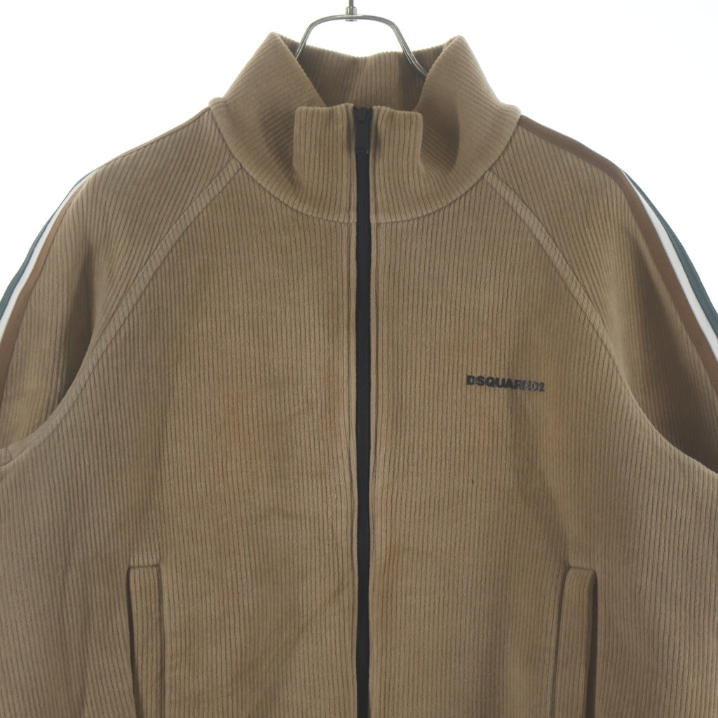 DSQUARED2(ディースクエアード) ライン トラック ジップジャケット コットンナイロン ベージュ