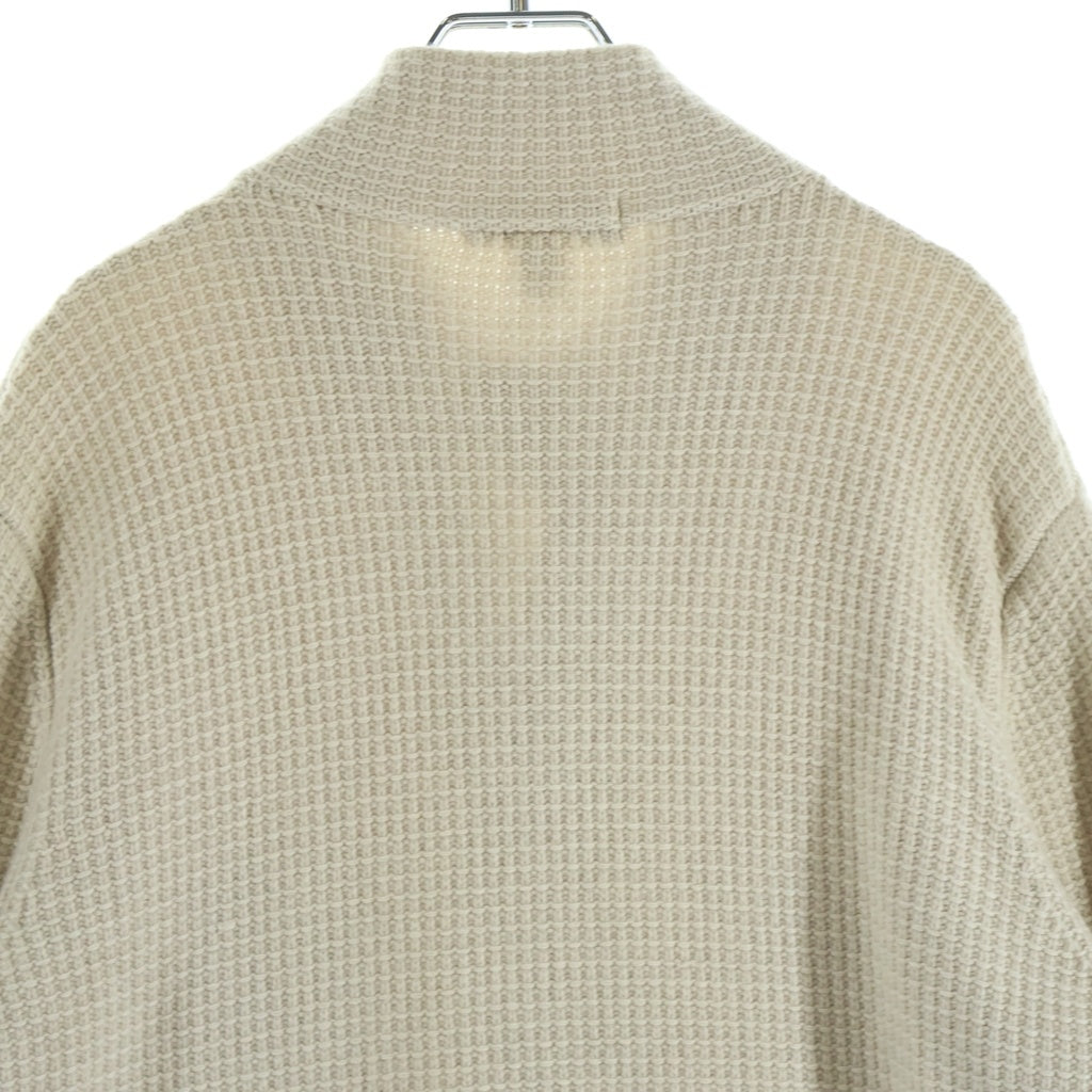 LARDINI(ラルディーニ) カバーオールジャケット ウール カシミヤ ニット ボタンダウン アイボリー JK456 レディース