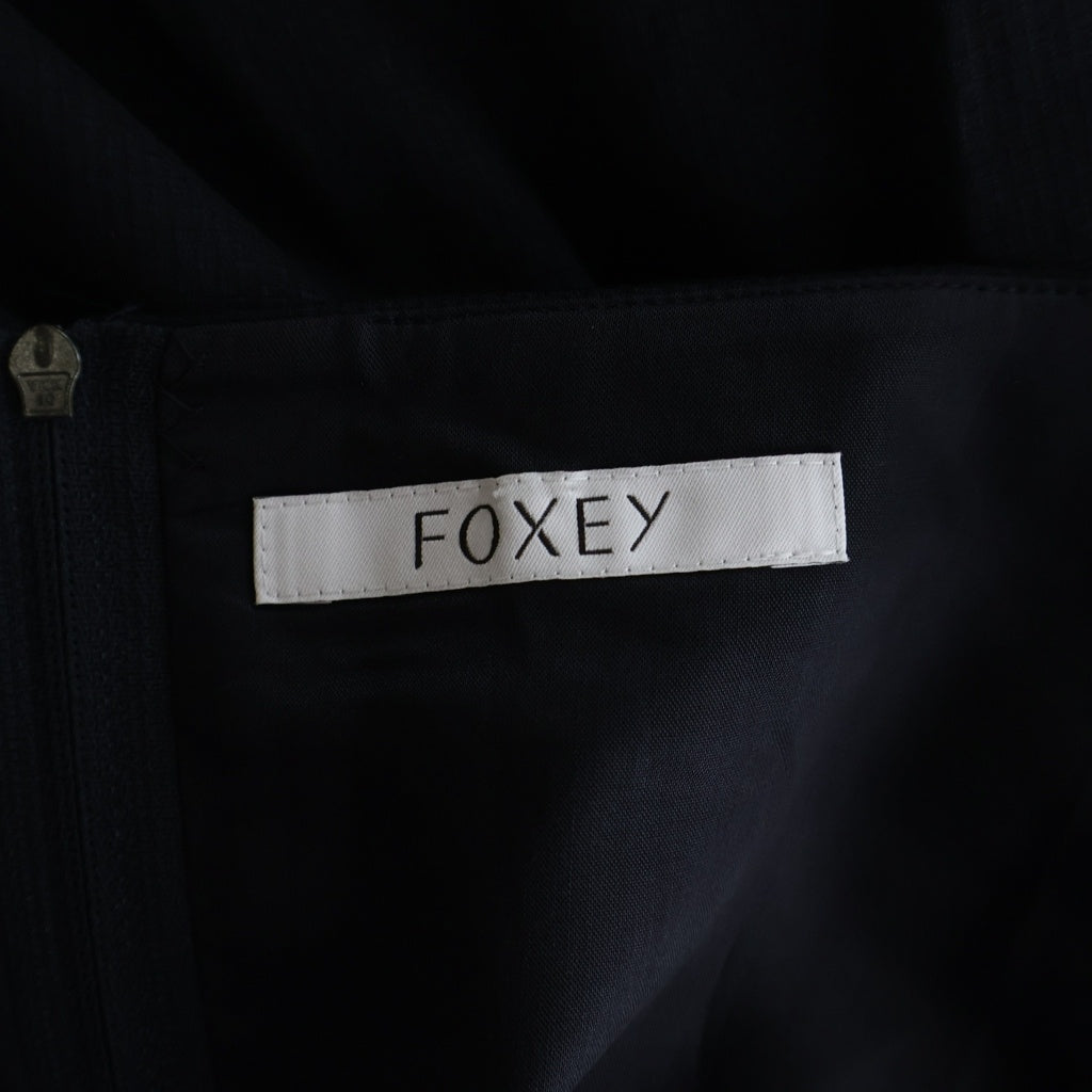 FOXEY(フォクシー) ノースリーブワンピース ドレス ウール レーヨン ネイビー 37626-S0FN406T レディース