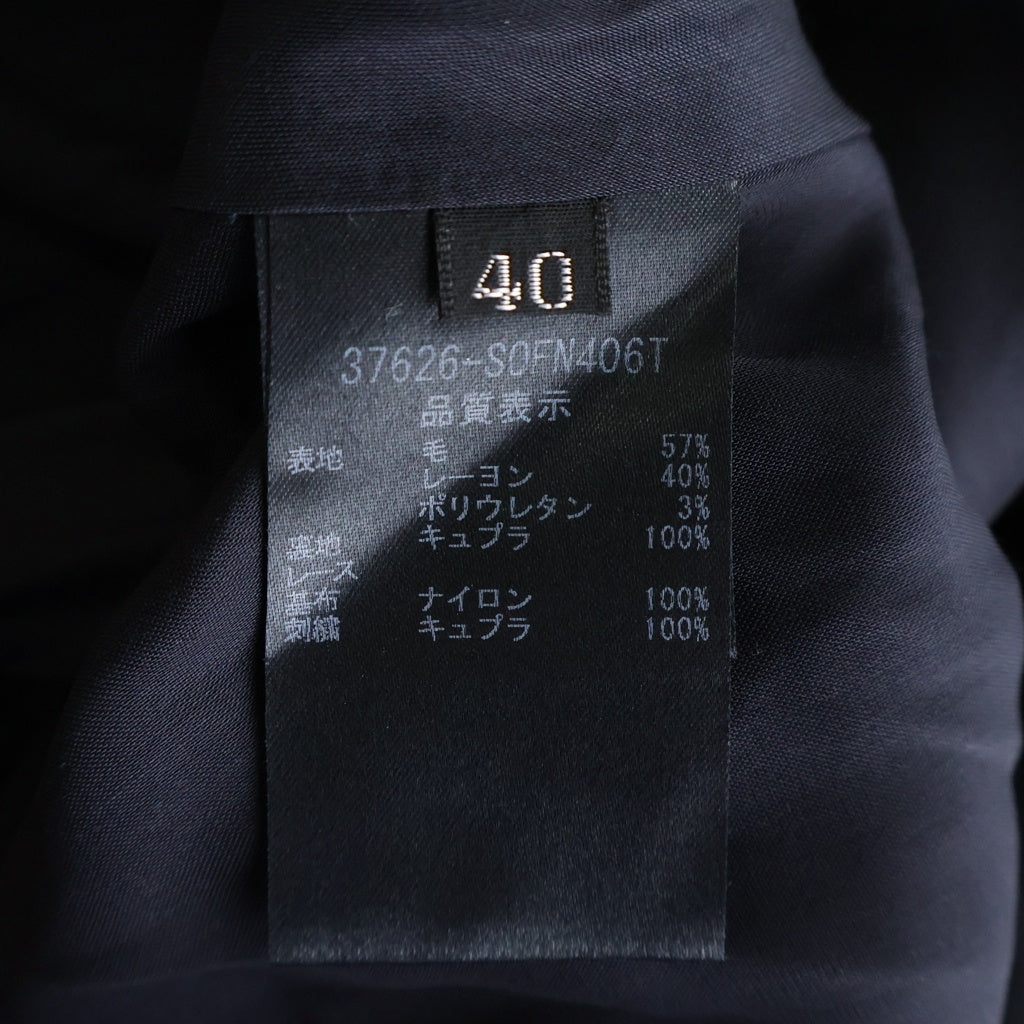 FOXEY(フォクシー) ノースリーブワンピース ドレス ウール レーヨン ネイビー 37626-S0FN406T レディース
