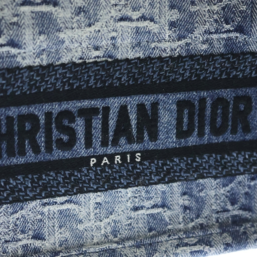 Christian Dior(クリスチャンディオール) オブリーク ブックトート ミニ デニム キャンバス 2WAY ハンドバッグ ショルダーバッグ ブルー レディース