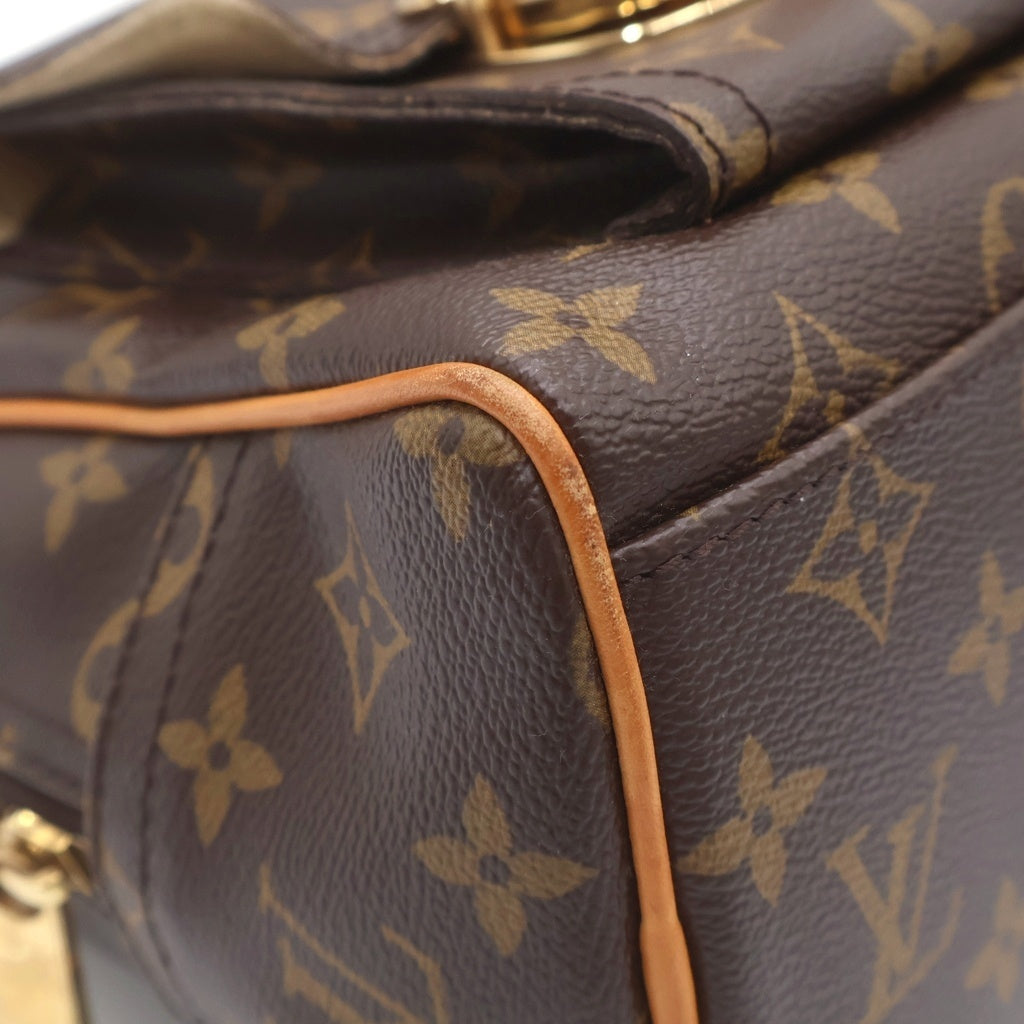 LOUIS VUITTON(ルイヴィトン) モノグラム マンハッタンGM PVC レザー ハンドバッグ ブラウン M40025 レディース
