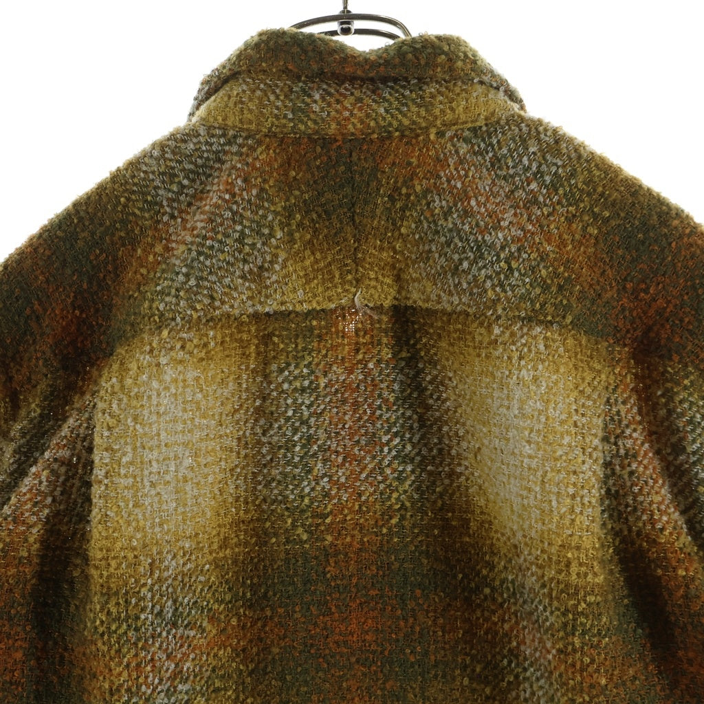 PENDLETON(ペンドルトン) ×Bill Wall Leather ビルウォールレザー シルバーボタン オープンカラー ニット 長袖シャツ ブラウン 4475-7206