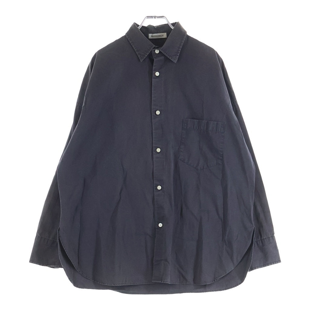 MADISONBLUE ダークブルー ボタンアップシャツ 00 MADISONBLUE(マディソンブルー) コットン長袖シャツ ボタンダウン