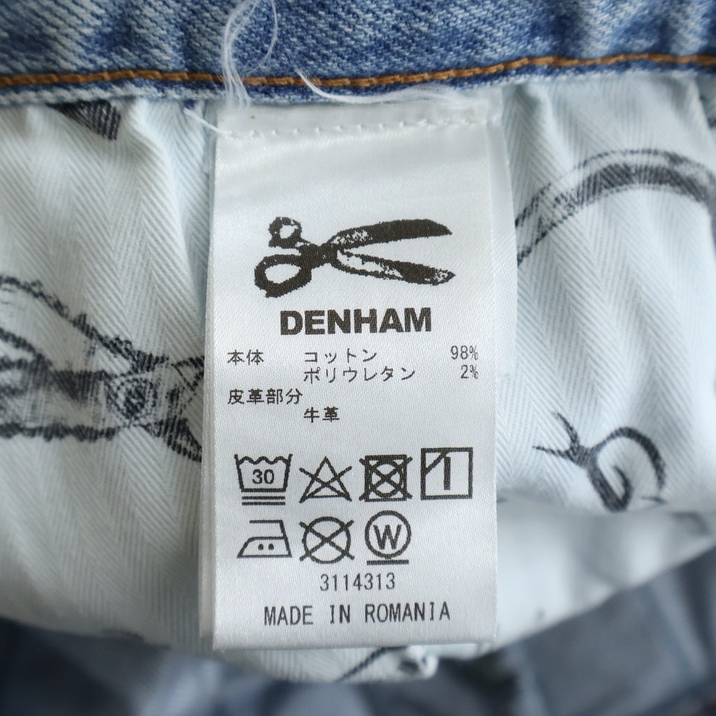 DENHAM(デンハム) パッチワークデニムパンツ ジーンズ バンダナ コーデュロイ ブルー 3114313