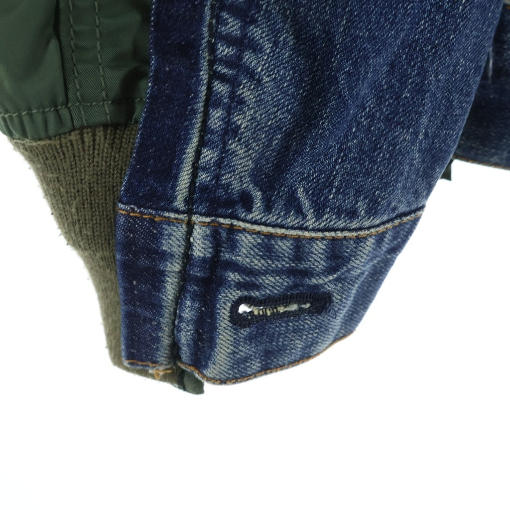 Sacai(サカイ) 21AW Denim×MA-1 Jacket ドッキング デニム トラッカージャケット インディゴ/カーキ SCM-022