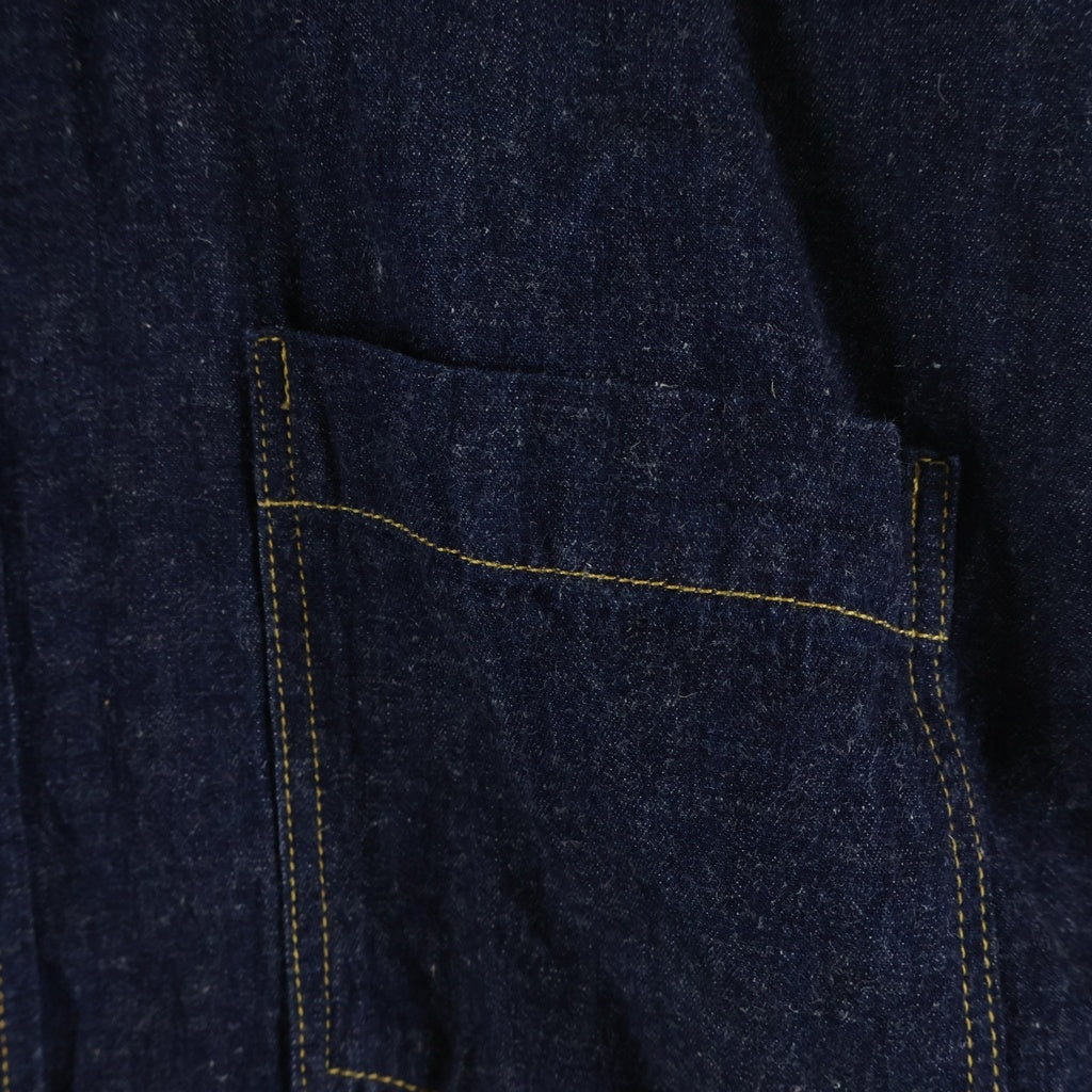 beautiful people(ビューティフルピープル) dungaree denim big tuck over shirt ダンガリーデニム ビッグ タック オーバー 長袖シャツ インディゴ 1445106020