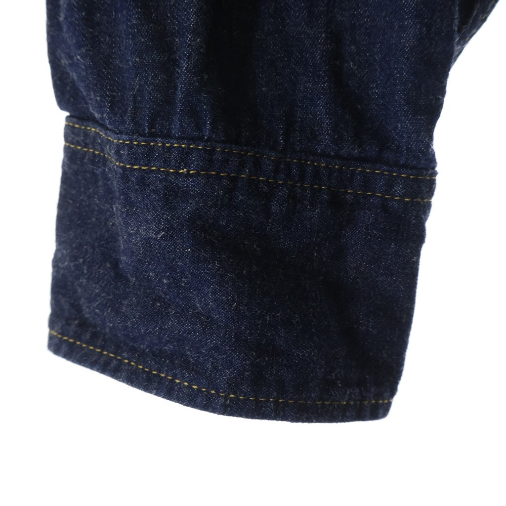beautiful people(ビューティフルピープル) dungaree denim big tuck over shirt ダンガリーデニム ビッグ タック オーバー 長袖シャツ インディゴ 1445106020