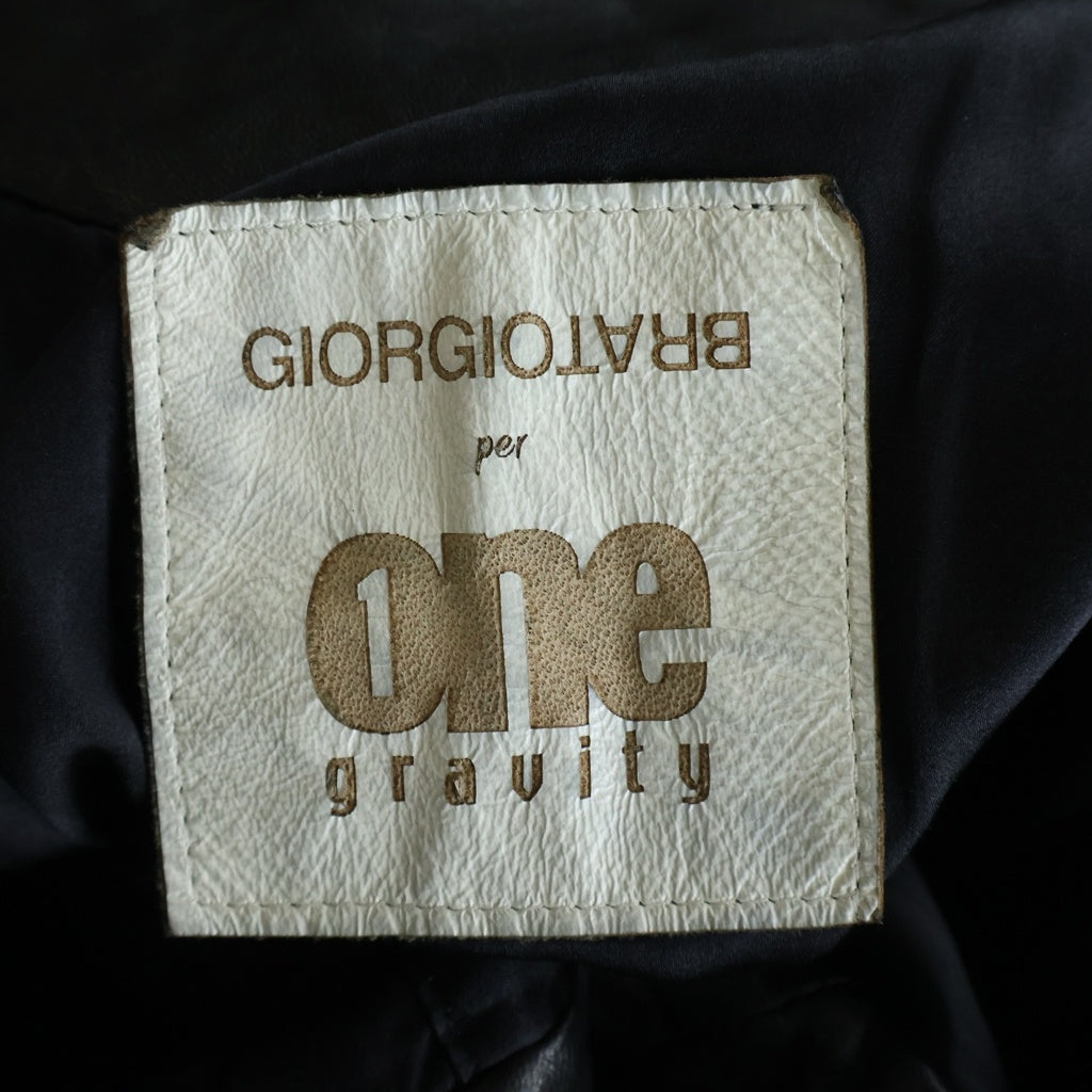 GIORGIO BRATO(ジョルジオブラット) ジョルジオブラート×ワングラビディ レザージャケット ブラック #48 GU22F8299B