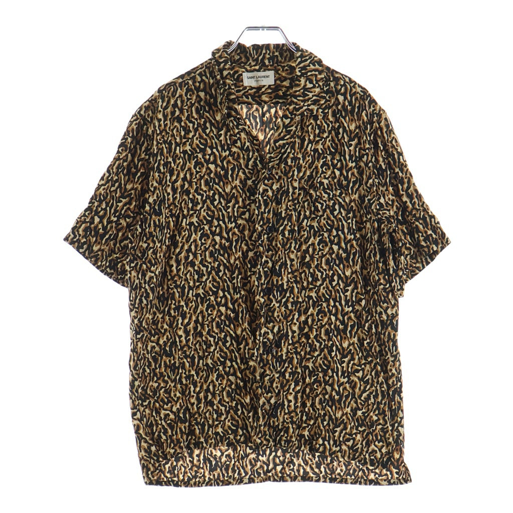 SAINT LAURENT PARIS(サンローランパリ) レオパード柄シャツ ブラウン #38