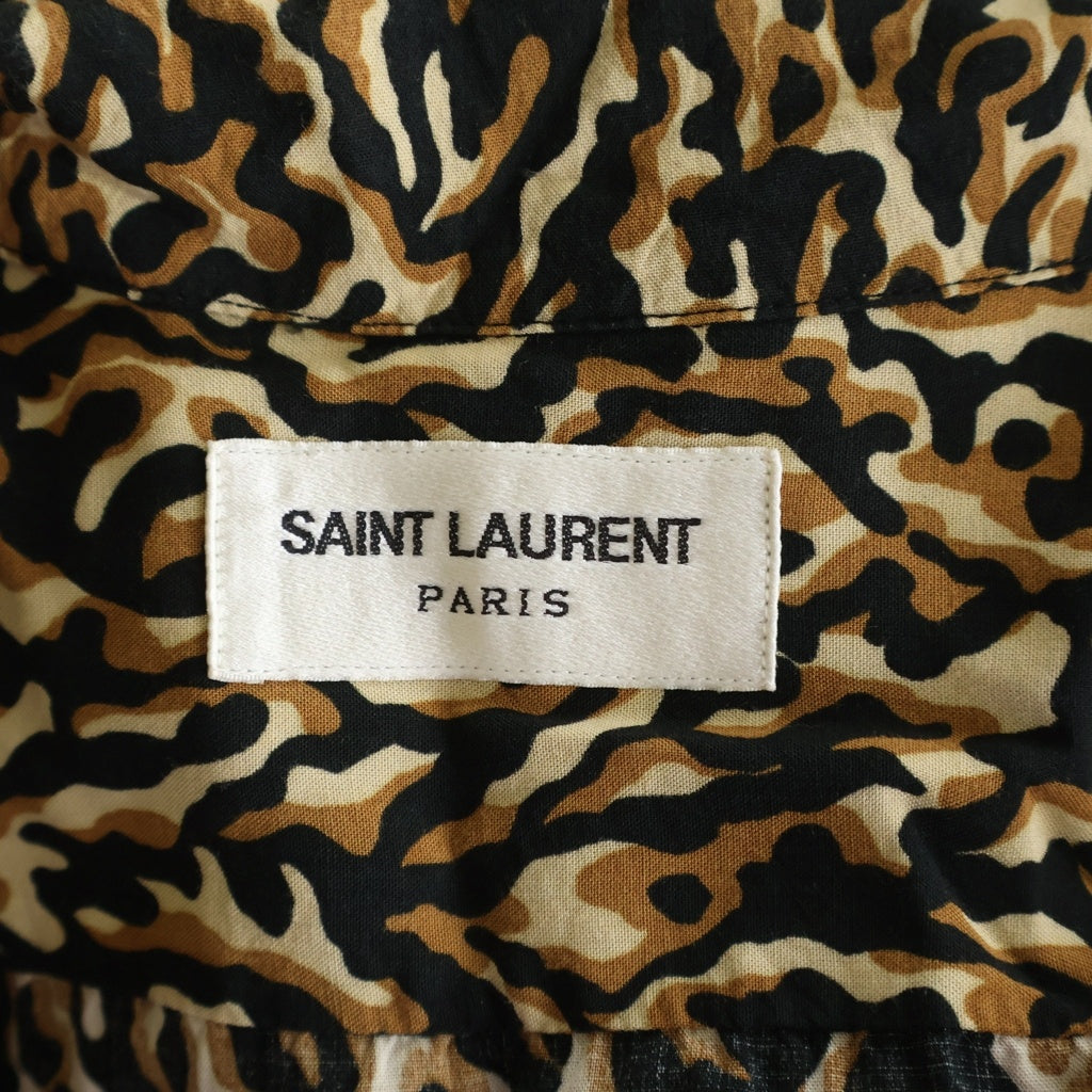 SAINT LAURENT PARIS(サンローランパリ) レオパード柄シャツ ブラウン #38