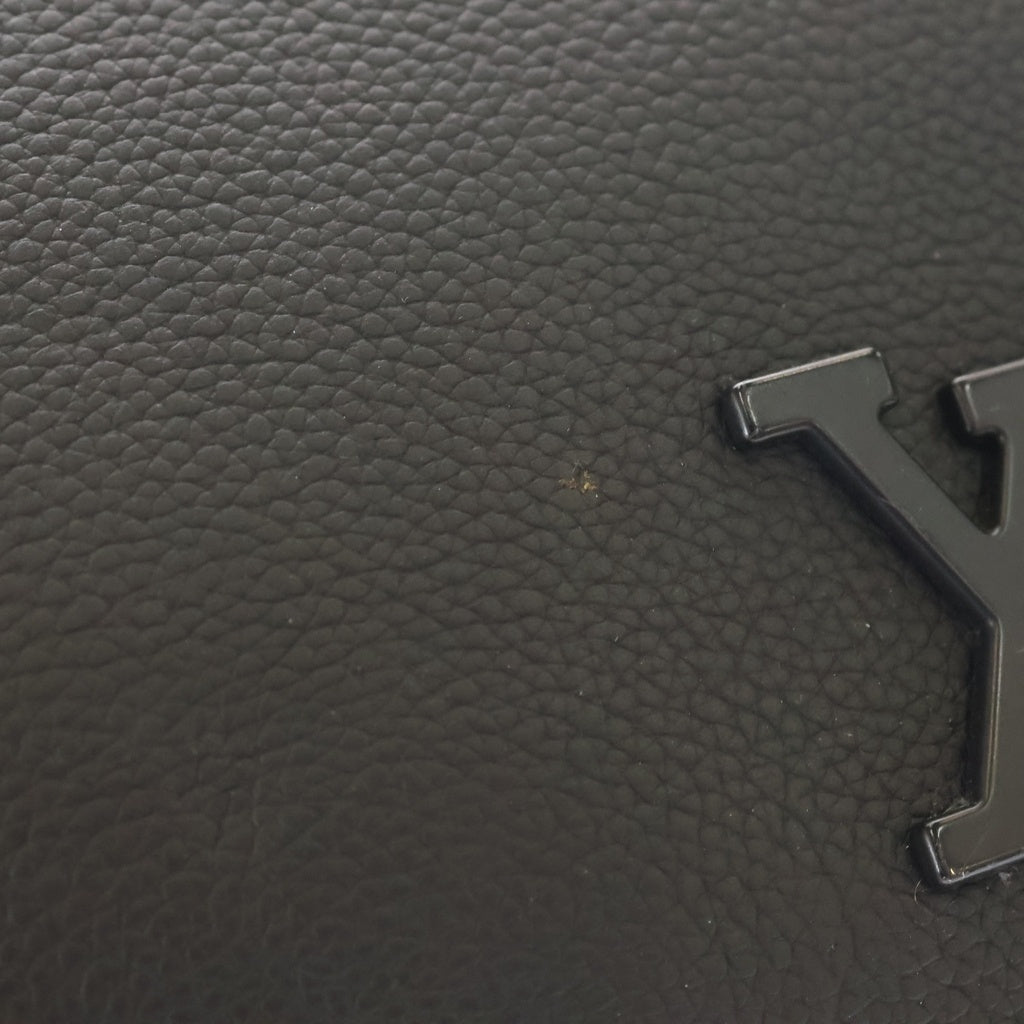 LOUIS VUITTON(ルイヴィトン) LVアエログラム テイクオフ ポーチ レザー クラッチ セカンドバッグ ブラック M69837 レディース