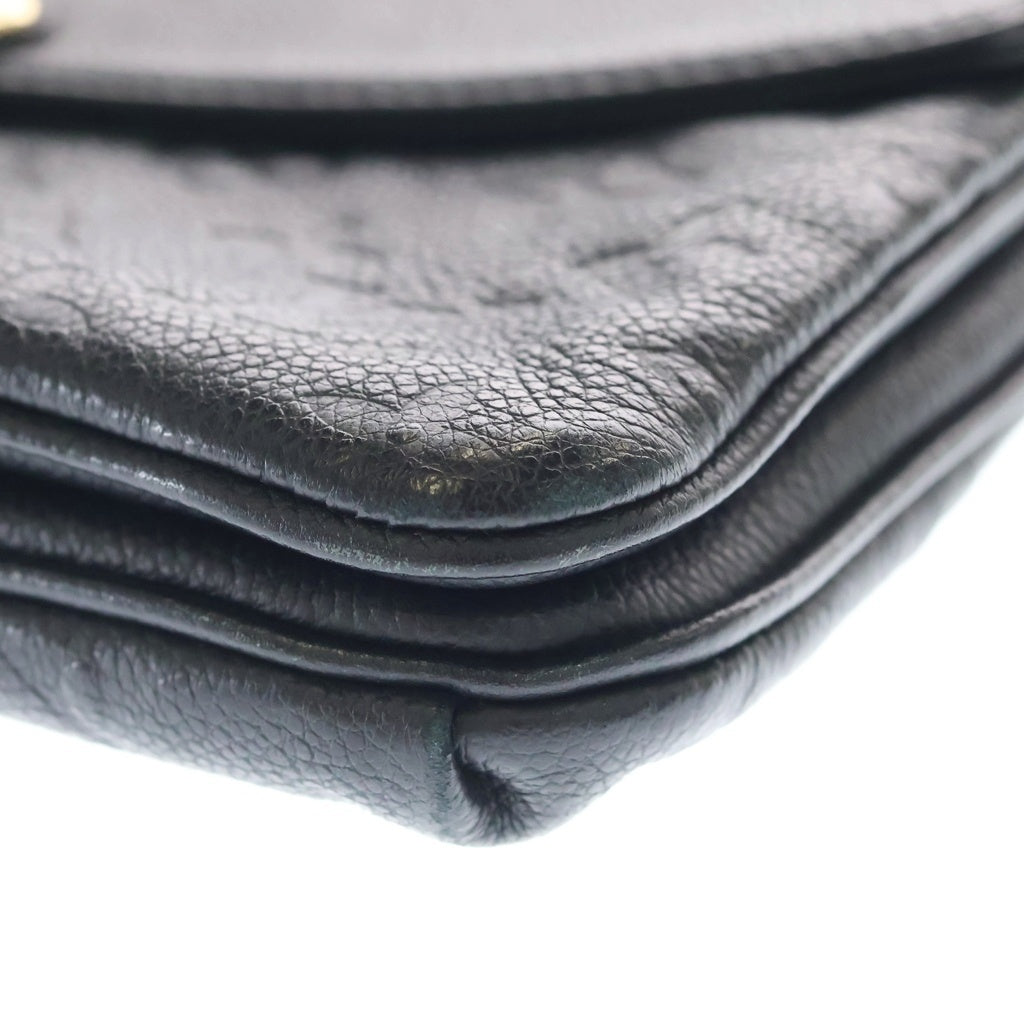 LOUIS VUITTON(ルイヴィトン) モノグラム アンプラント トワイス レザー ショルダーバッグ ゴールド金具 ブラック M50258 レディース