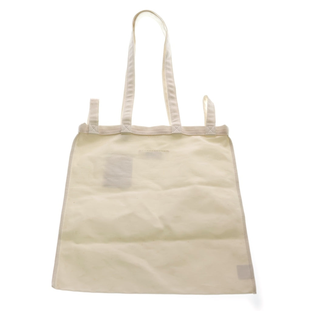 MM6 Maison Margiela(エムエムシックスメゾンマルジェラ) ロゴプリント キャンバス トートバッグ ホワイト S54WC0122 レディース