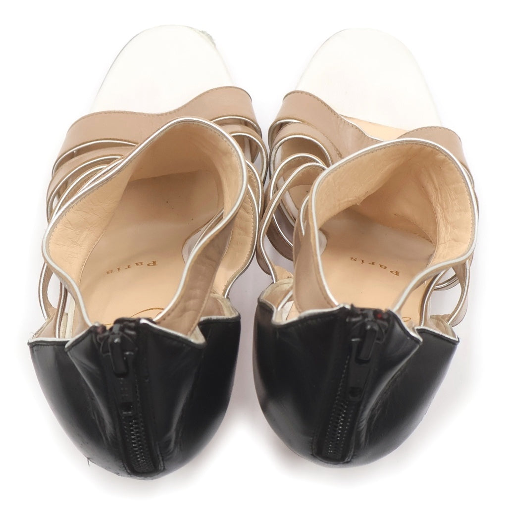 CHRISTIAN LOUBOUTIN(クリスチャンルブタン) ヒールパンプス ベージュ×ブラック #38.5 レディース