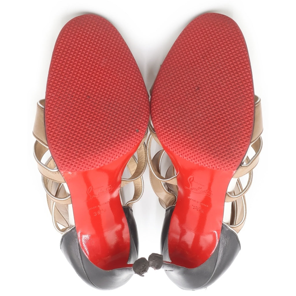 CHRISTIAN LOUBOUTIN(クリスチャンルブタン) ヒールパンプス ベージュ×ブラック #38.5 レディース