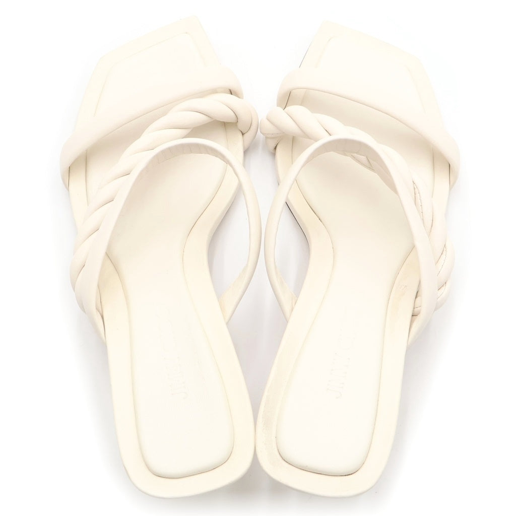 JIMMY CHOO(ジミーチュウ) トングヒールサンダル ホワイト #38 レディース