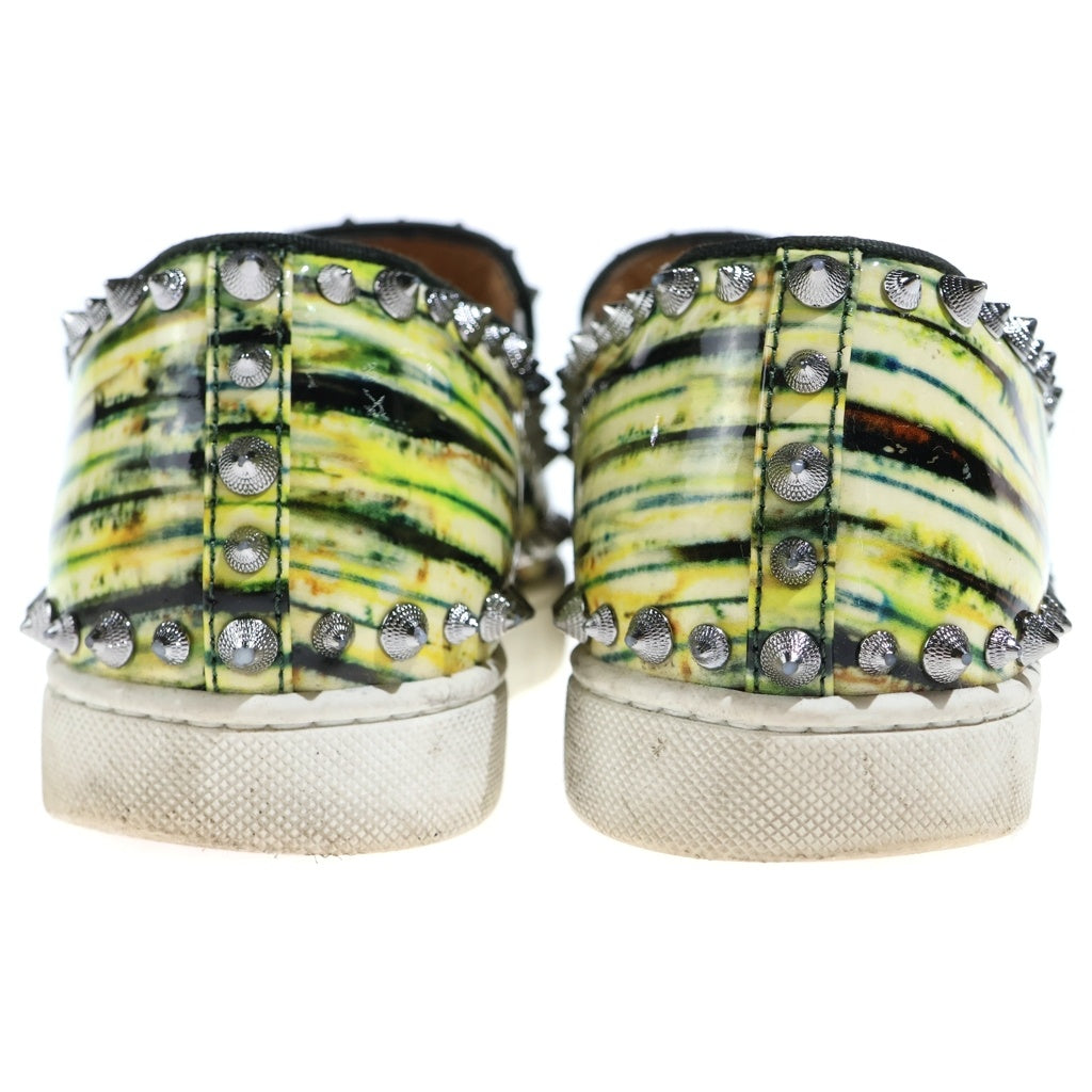 CHRISTIAN LOUBOUTIN(クリスチャンルブタン) スタッズスリッポン フラットシューズ マルチカラー #38.5 レディース