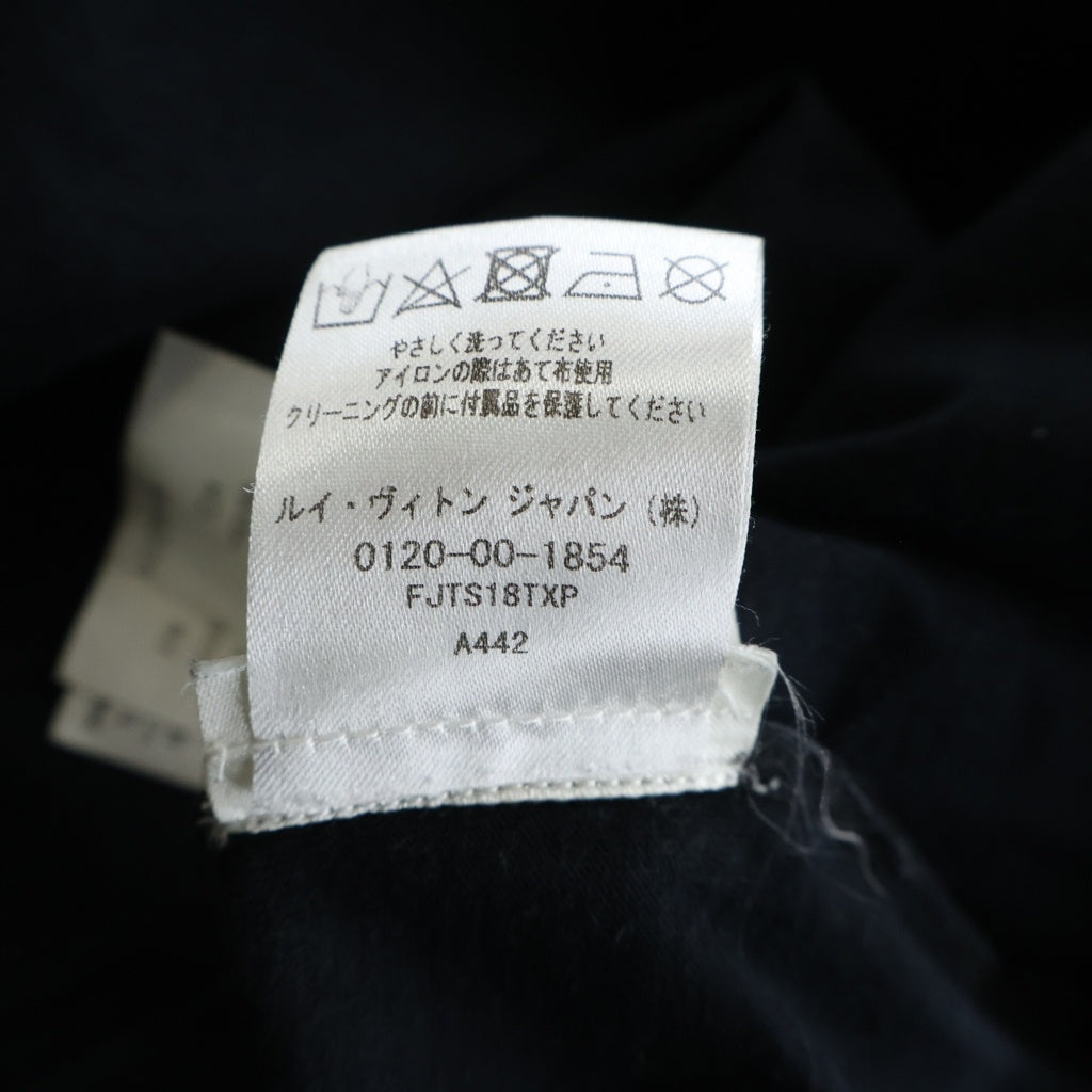 LOUIS VUITTON(ルイヴィトン) LV チェーン リバースロゴ プリント クルーネック 半袖Tシャツ カットソー ネイビー RW211W TXP FJTS18 レディース