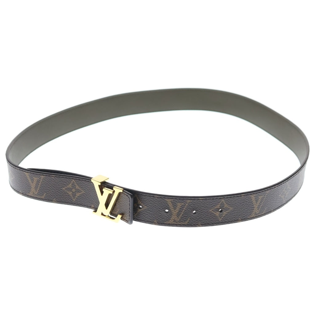 LOUIS VUITTON(ルイヴィトン) サンチュール リバーシブル ベルト カーキ×モノグラム M0351 ゴールド金具