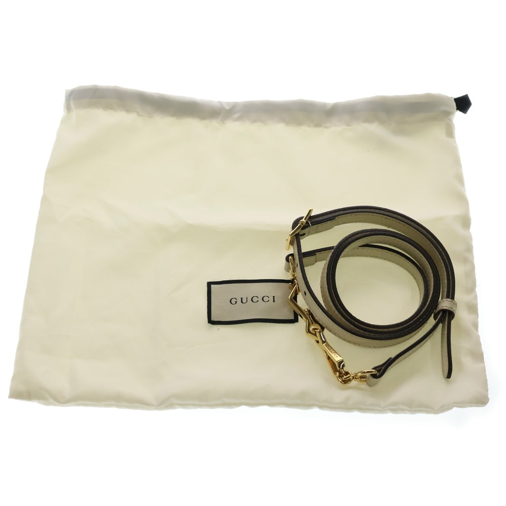 GUCCI(グッチ) オフディアGG シェリーライン レザー 2WAY ハンドバッグ ショルダーバッグ ホワイト アイボリー 719882 レディース