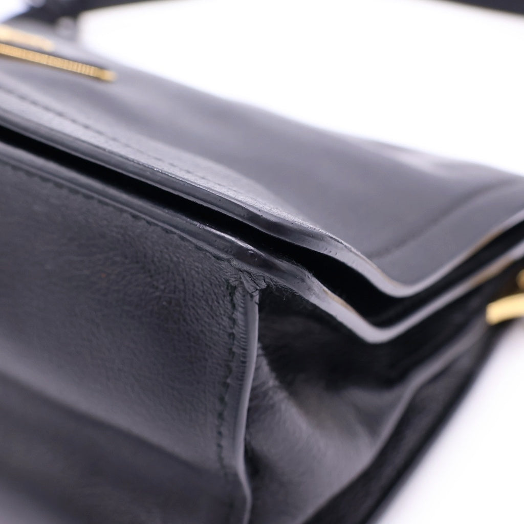 PRADA(プラダ) エティケット ショルダーバッグ ブラック カーフスキン 1BD081 ゴールド金具 レディース
