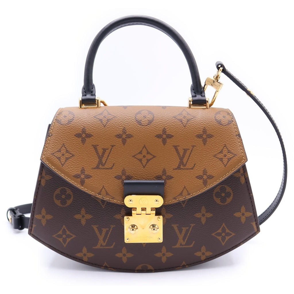 LOUIS VUITTON(ルイヴィトン) モノグラム リバース・ティルシット PVC レザー 2WAY ハンドバッグ ショルダーバッグ M46548 ICタイプ ブラウン/ブラック レディース
