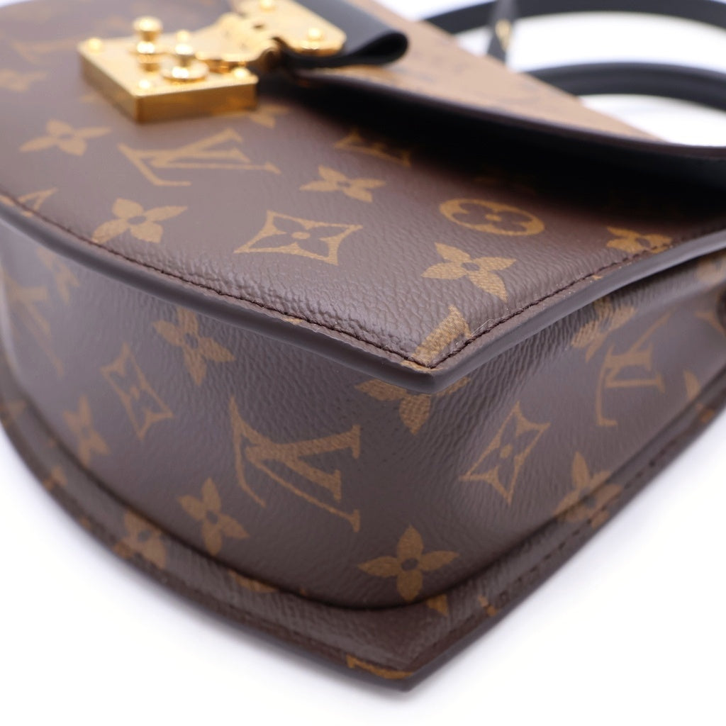 LOUIS VUITTON(ルイヴィトン) モノグラム リバース・ティルシット PVC レザー 2WAY ハンドバッグ ショルダーバッグ M46548 ICタイプ ブラウン/ブラック レディース