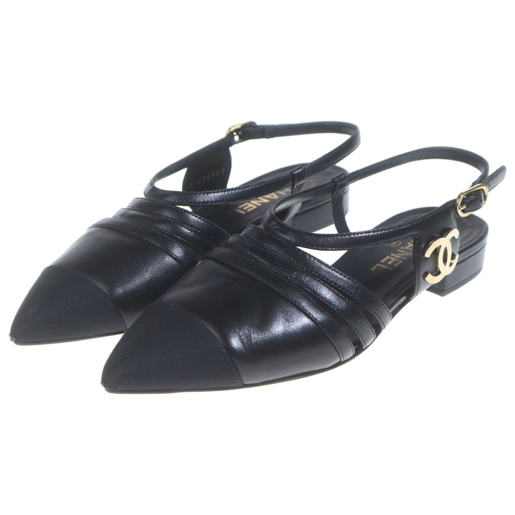 CHANEL(シャネル) レザー パンプス ブラック #36C レディース
