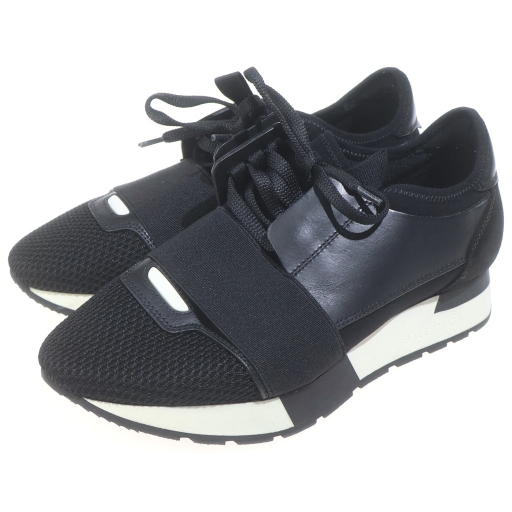 BALENCIAGA(バレンシアガ) レースランナー ローカットスニーカー ランニングシューズ レザー ブラック レディース