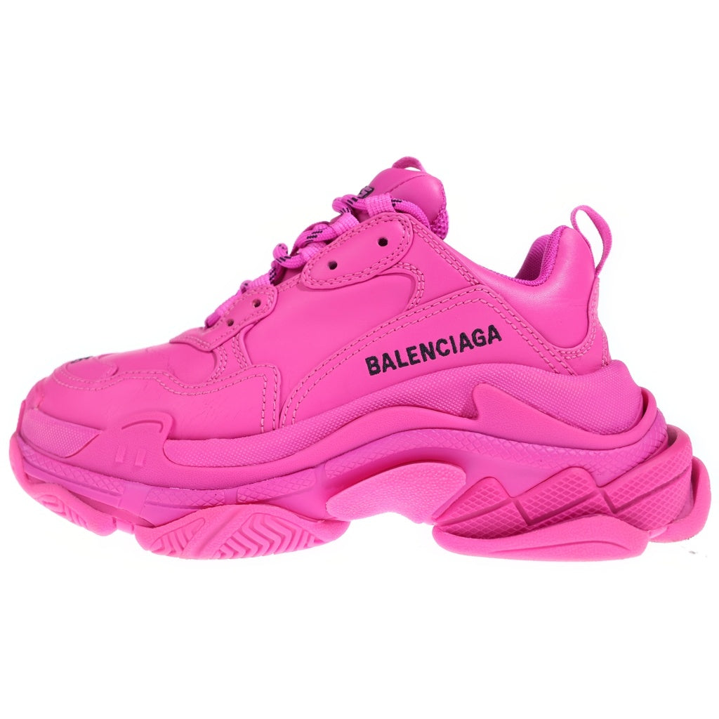 BALENCIAGA(バレンシアガ) Triple S トリプル エス レースアップローカットシューズ スニーカー ピンク レディース 524039