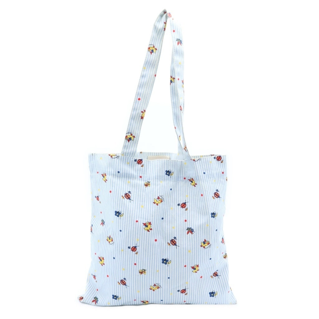 GUCCI(グッチ) トートバッグ アヒル てんとう虫 ストライプ ブルー/ホワイト レディース