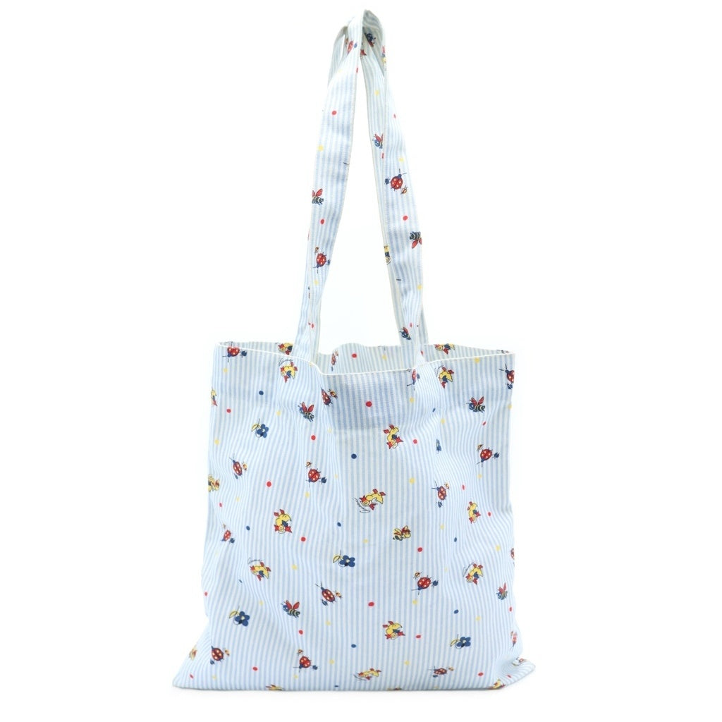 GUCCI(グッチ) トートバッグ アヒル てんとう虫 ストライプ ブルー/ホワイト レディース