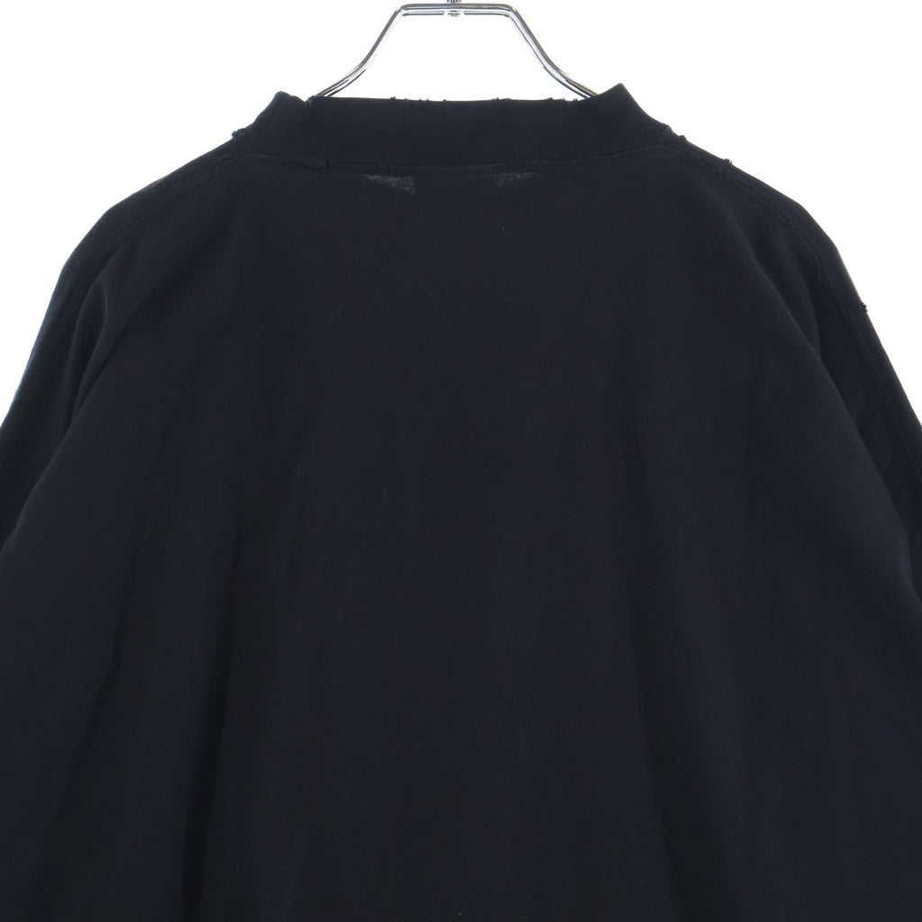 BALENCIAGA(バレンシアガ) TO MY LOVE VALENTINE CD LS T-shirt logo ヴァレンタイン ダメージ加工 ロングスリーブ Tシャツ ブラック 739027 TQVE4 1055
