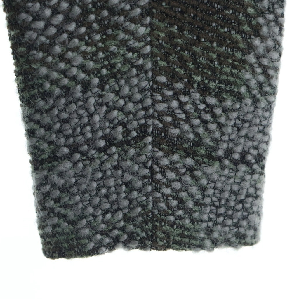 MARNI(マルニ) パッチワークデザイン ウールショートコート ジャケット スナップボタン グレー/グリーン レディース