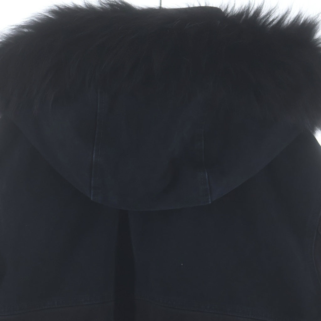 LOUIS VUITTON(ルイヴィトン) 24SS デニム ブルゾン ファー付き ジップアップフーディージャケット ブラック RM241M CCU HQA05W