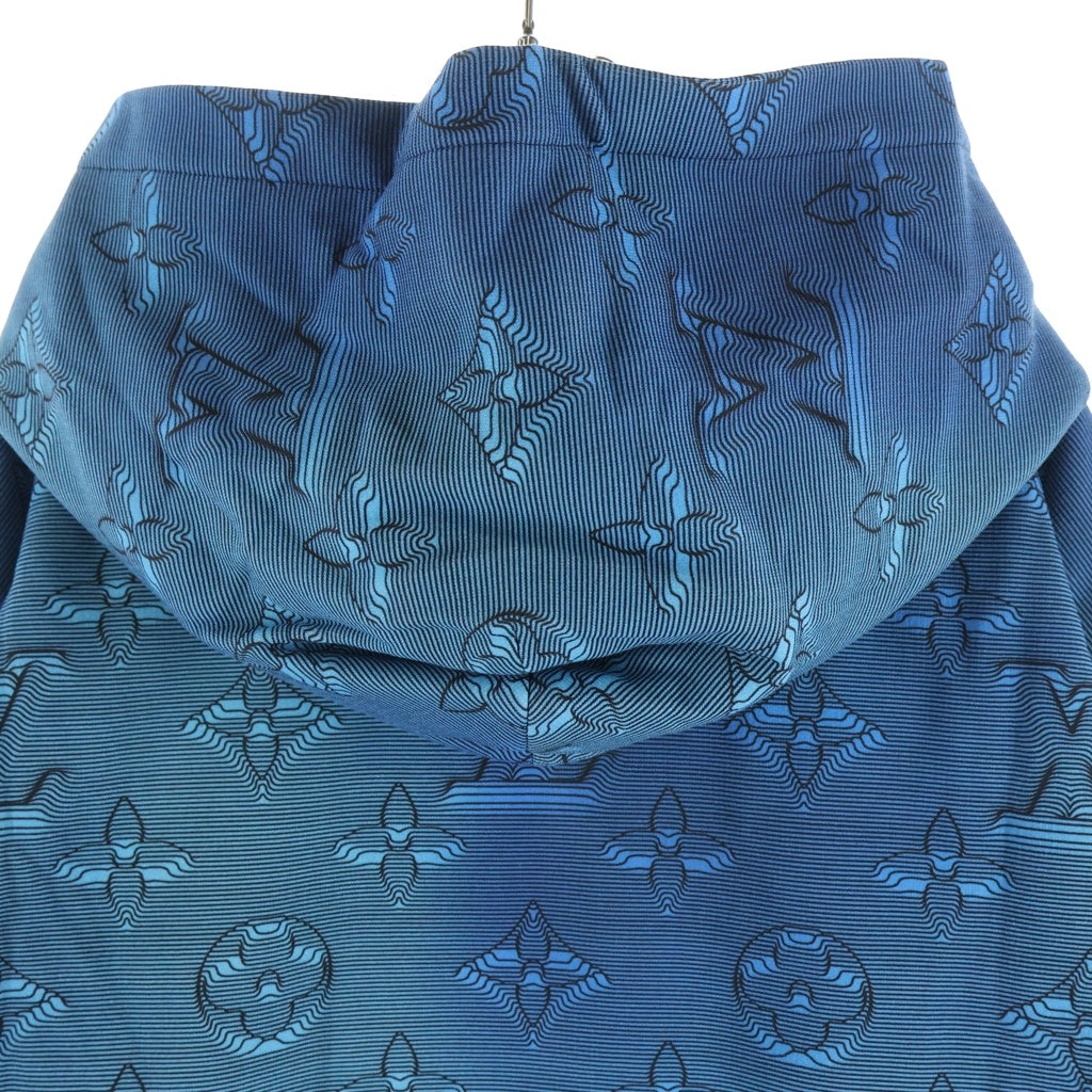 LOUIS VUITTON(ルイヴィトン) 22AW 3Dモノグラム総柄 プルオーバー スウェットパーカー フーディー ブルー RM222Q IHN HNY41W