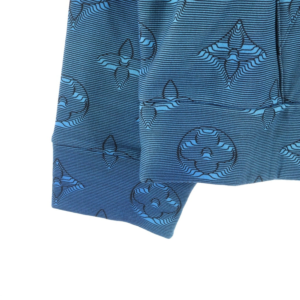LOUIS VUITTON(ルイヴィトン) 22AW 3Dモノグラム総柄 プルオーバー スウェットパーカー フーディー ブルー RM222Q IHN HNY41W