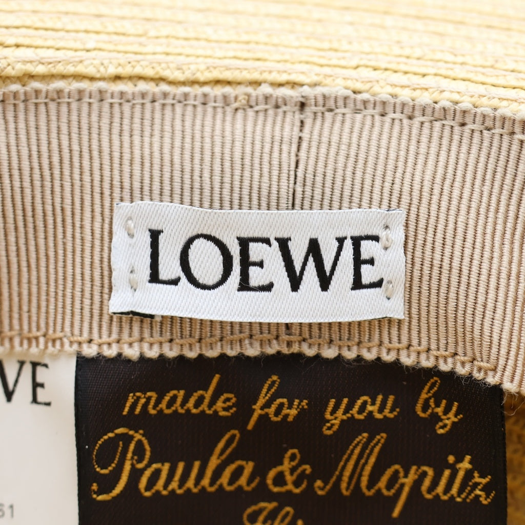 LOEWE(ロエベ) パウラズ イビザ 中折れ ストロー ハット ベージュ レディース
