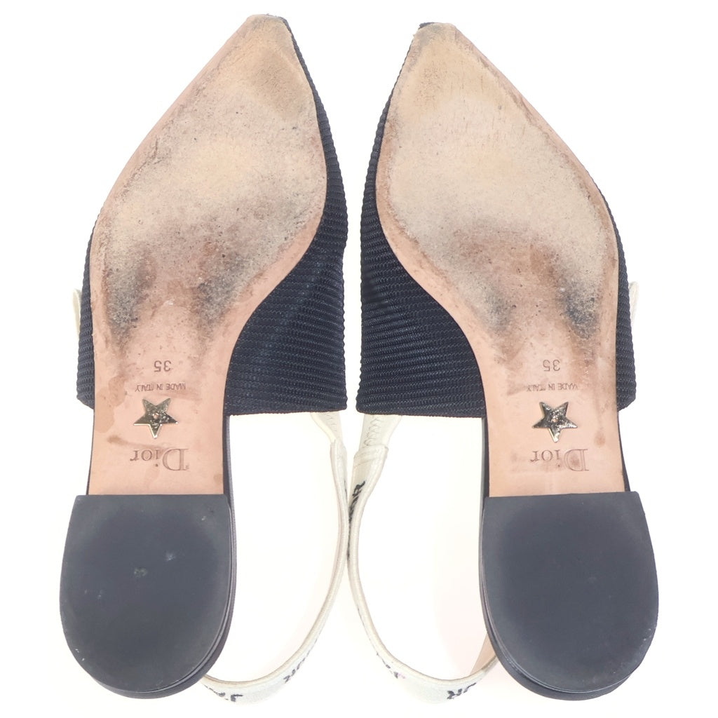 Christian Dior(クリスチャンディオール) スリングバック フラット パンプス シューズ ブラック レディース
