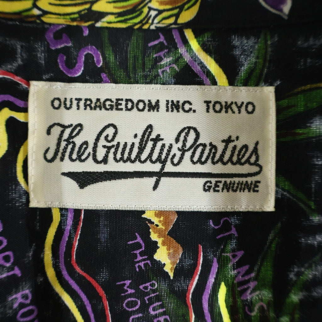 WACKO MARIA(ワコマリア) JAMAICA L/S HAWAIAN SHIRT ジャマイカ ハワイアン 長袖シャツ アロハ レーヨン ブラック