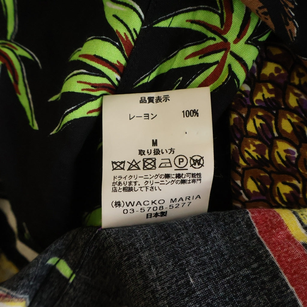 WACKO MARIA(ワコマリア) JAMAICA L/S HAWAIAN SHIRT ジャマイカ ハワイアン 長袖シャツ アロハ レーヨン ブラック