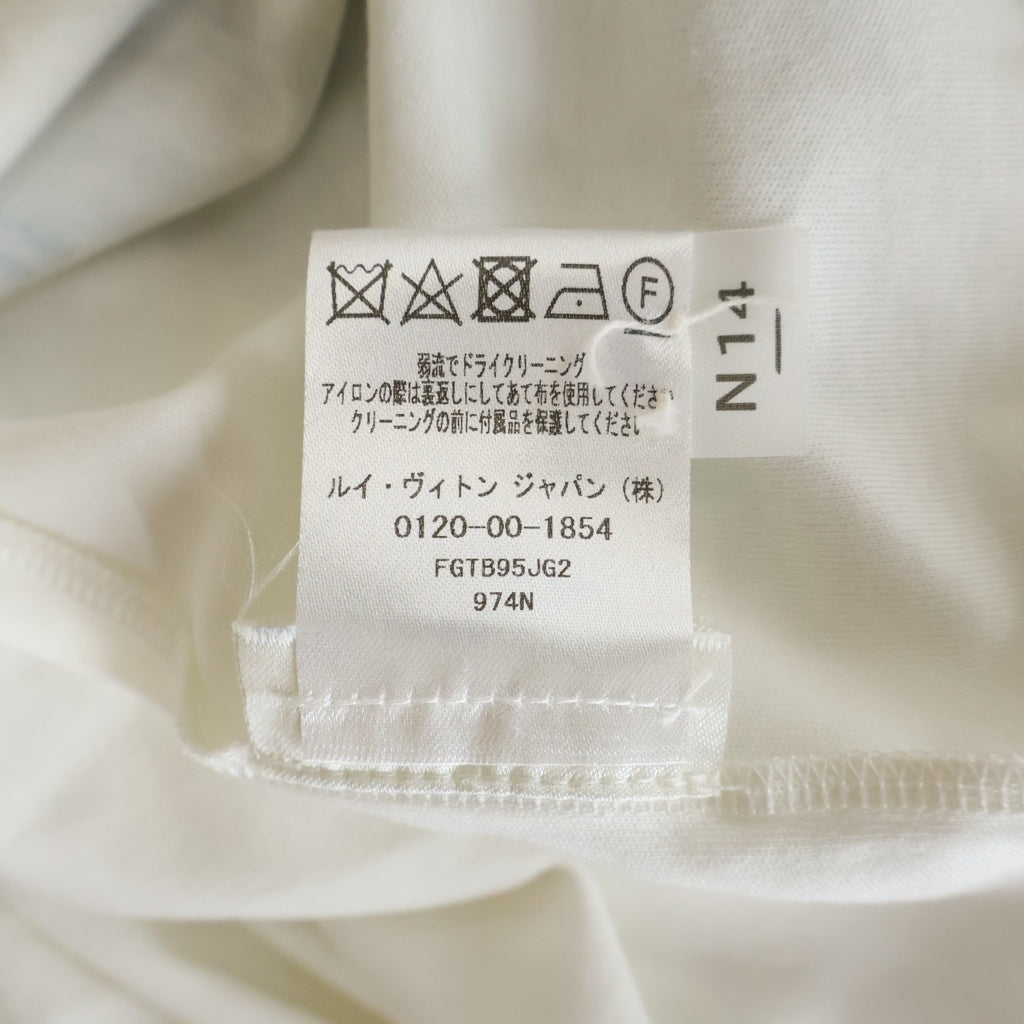 LOUIS VUITTON(ルイヴィトン) プリントテッド ウィズジェルパッチ 半袖Tシャツ カットソー ホワイト FGTB95JG2 レディース