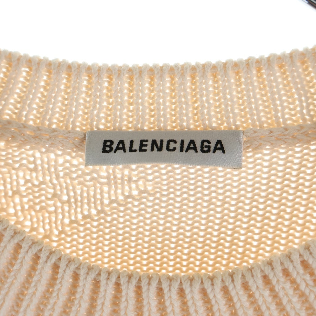 BALENCIAGA(バレンシアガ) ロゴ コットンセーター ニット アイボリー HG28 599886 レディース