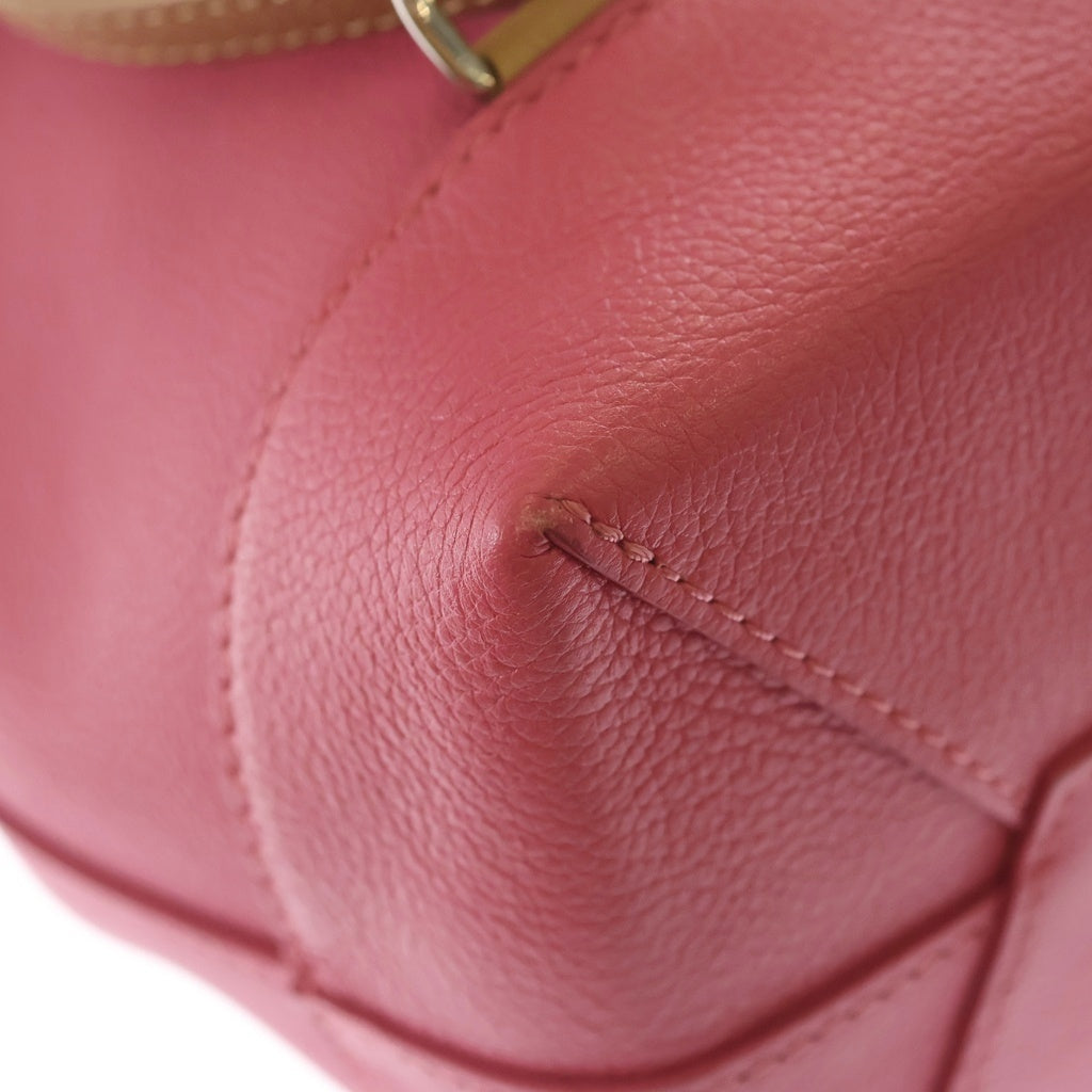 LOUIS VUITTON(ルイヴィトン) ロックミーバックパック リュックサック ピンク×ブラウン レザー M42281 シルバー金具 レディース